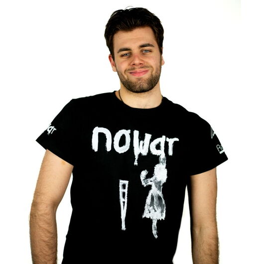 „no war“ T-Shirt Herren schwarz Bild 1